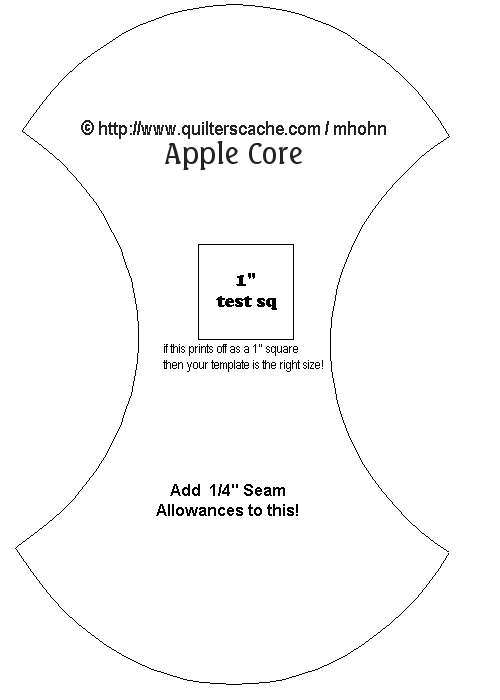  Free Printable Apple Core Quilt Template Printable Templates
