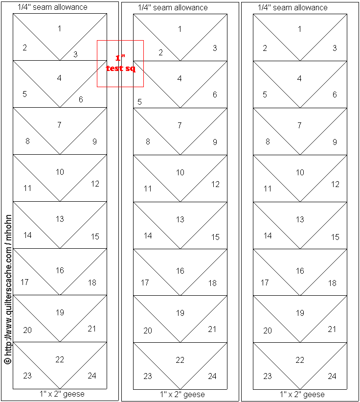 Free Printable Flying Geese Templates